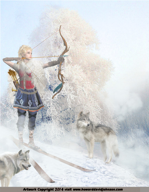 Russian myth paintings of goddesses